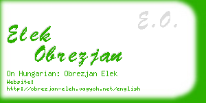 elek obrezjan business card